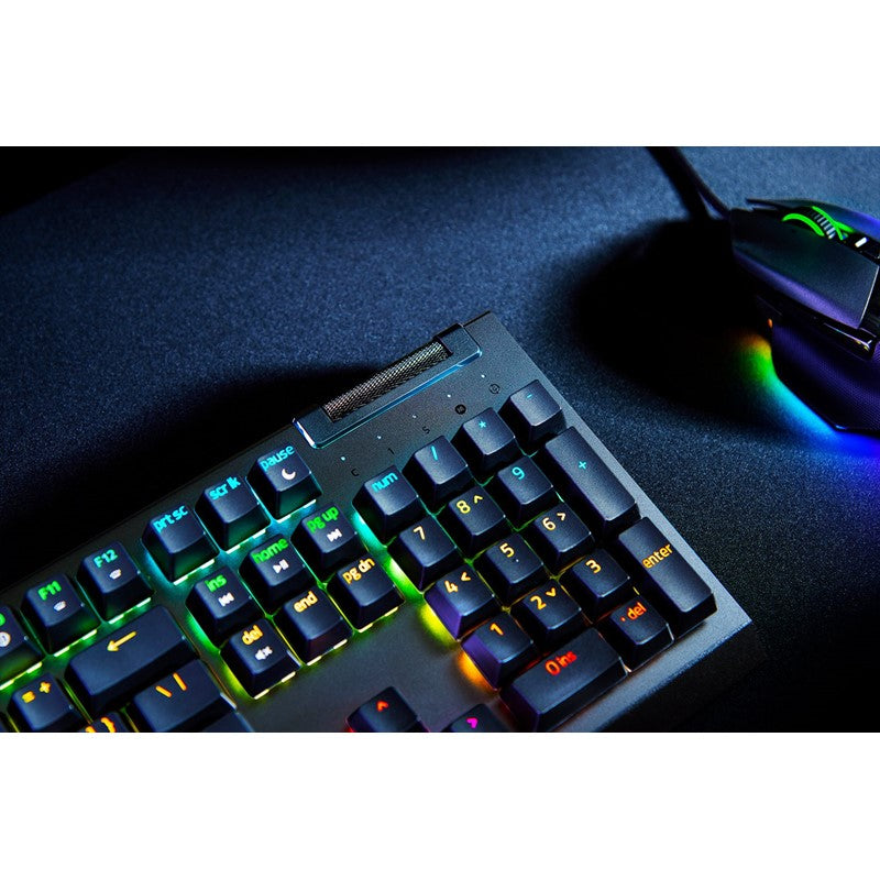 Razer BlackWidow V4 X Mechanical Gaming Keyboard with Razer Chroma RGB Green Swith (Arabic Layout) - Black Razer BlackWidow V4 X Mechanical Gaming Keyboard with Razer Chroma RGB Green Swith (Arabic Layout) - Black